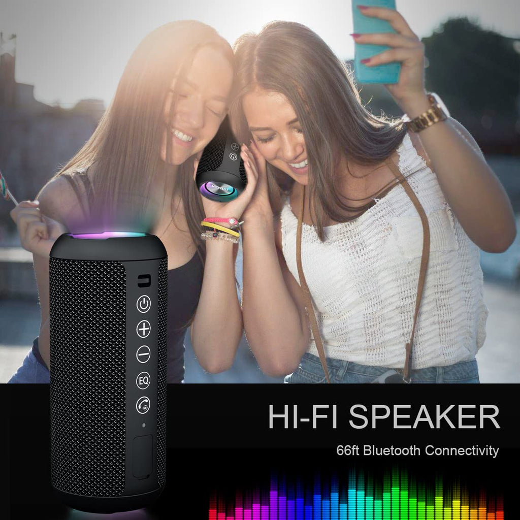 Ortizan Portable Bluetooth Speaker: IPX7 Waterproof, Wireless, Big Sound, Deep Bass, Dual Pairing, 30H Playtime, Valentines Day Gifts for Him, Birthday Gifts for Men Women, Adult White Elephant Gifts