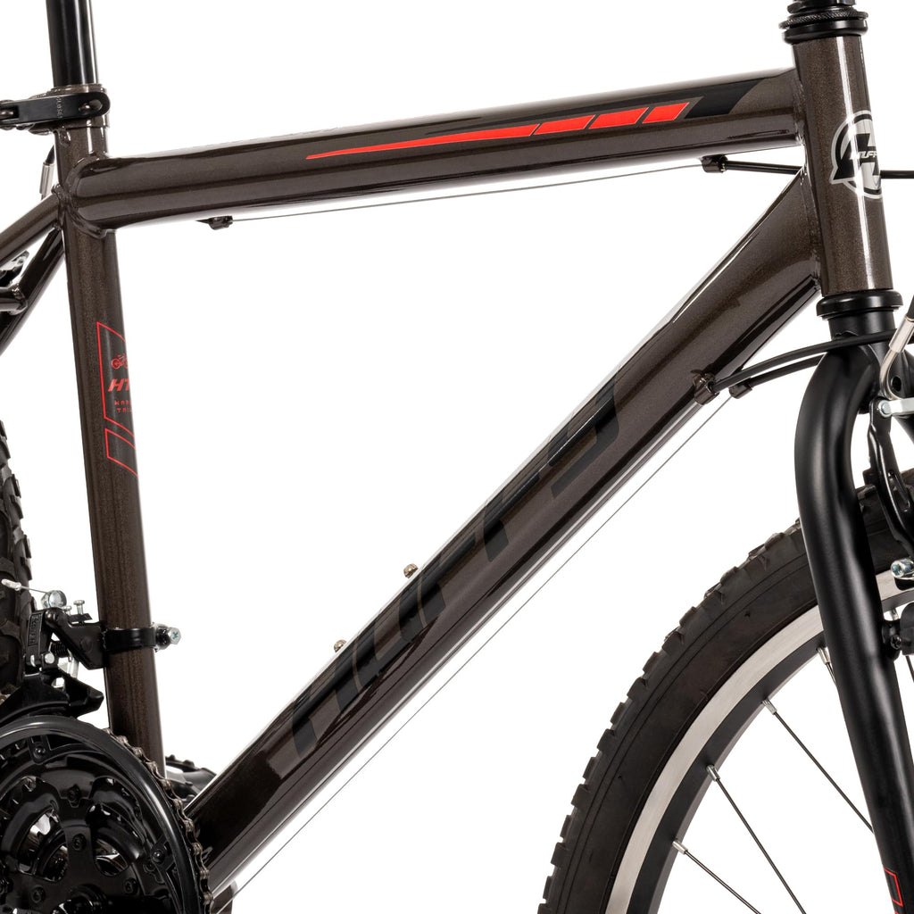 Huffy North Peak 26-Inch Men's Mountain Bike, Durable Hi-Ten Steel Frame, 15-Speed Twist Shifter, Front and Rear Linear-Pull Brakes, All-Terrain Tires, Padded ATB Saddle