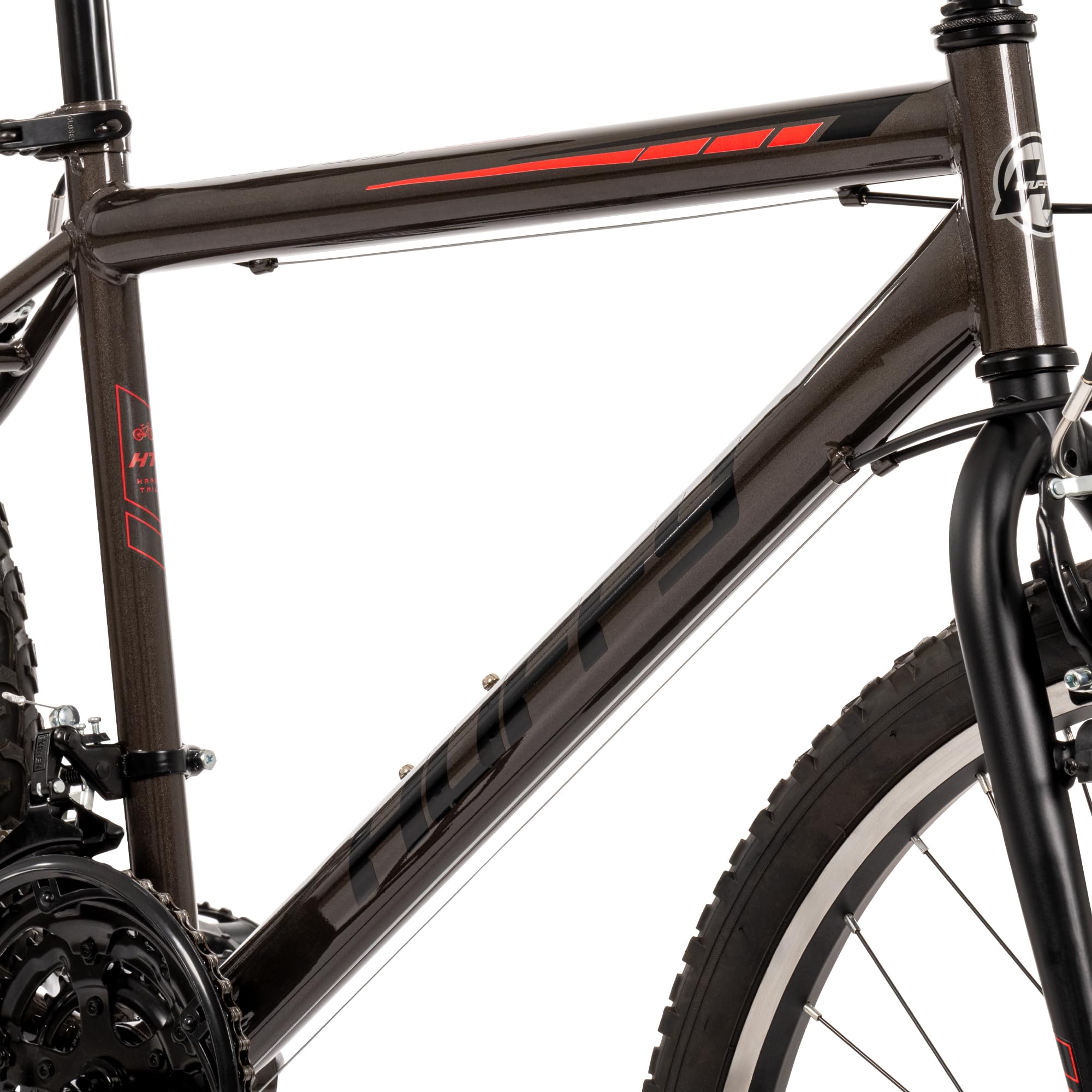 Huffy North Peak 26-Inch Men's Mountain Bike, Durable Hi-Ten Steel Frame, 15-Speed Twist Shifter, Front and Rear Linear-Pull Brakes, All-Terrain Tires, Padded ATB Saddle
