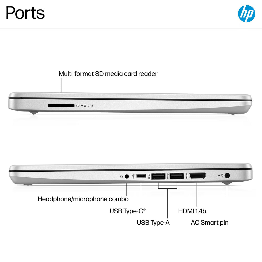 HP 14" Laptop Computer 2025-2026 Business Student, Copilot AI, Lifetime Office, 4-Core Intel CPU, 16GB RAM, 628GB Storage (128GB UFS +500GB Ext), Wi-Fi 6, 10+ Hrs, MarxsolAccessory, Win 11 Pro, Silver