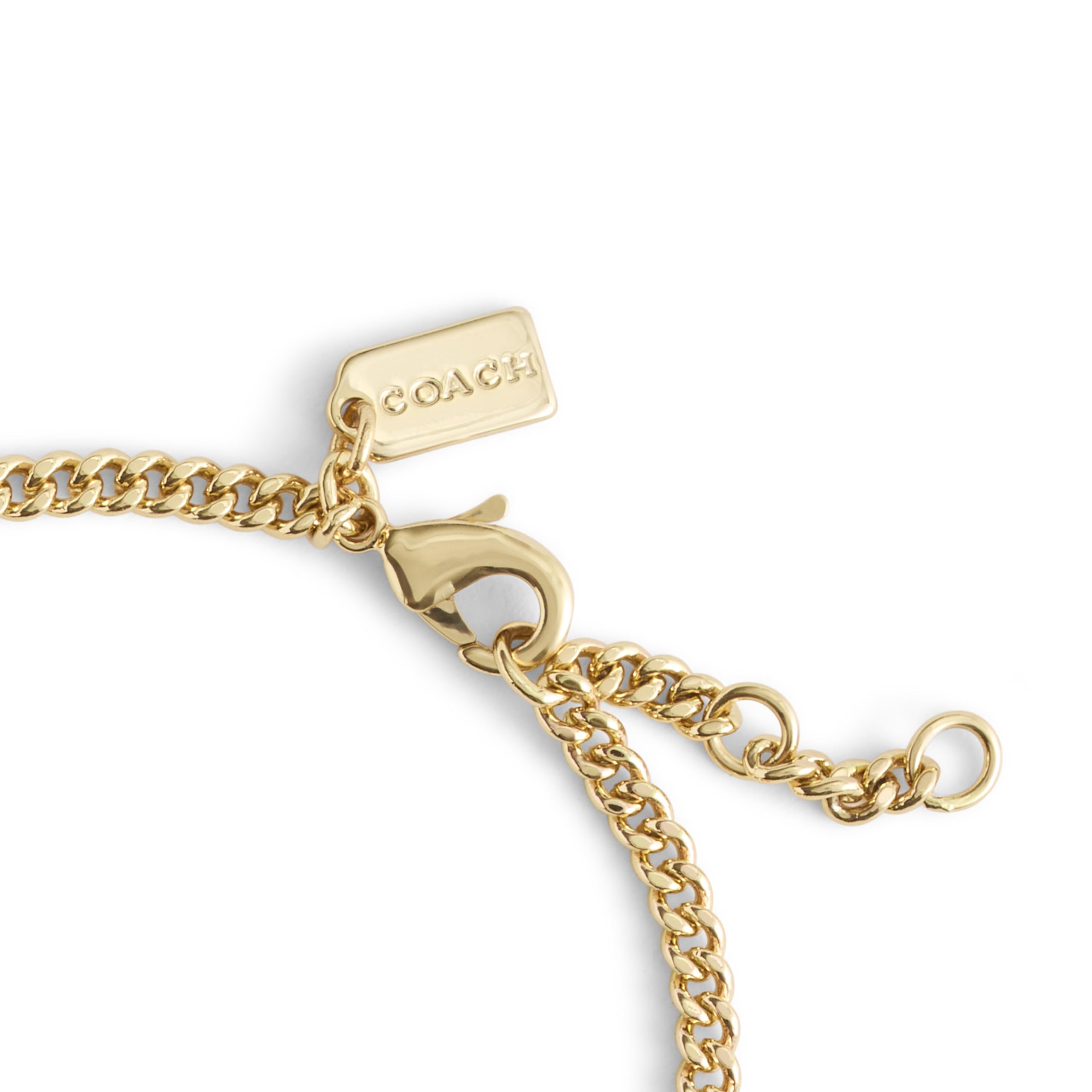 COACH Women's Signature Carabiner Heart Link Bracelet