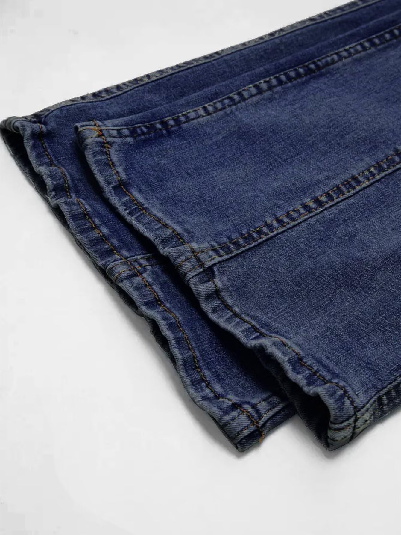 Flamingals Boot Cut Jeans for Women Mid Rise Butt Lifting Stretchy Trendy Bell Bottom Flare Denim Jeans Dark Blue M