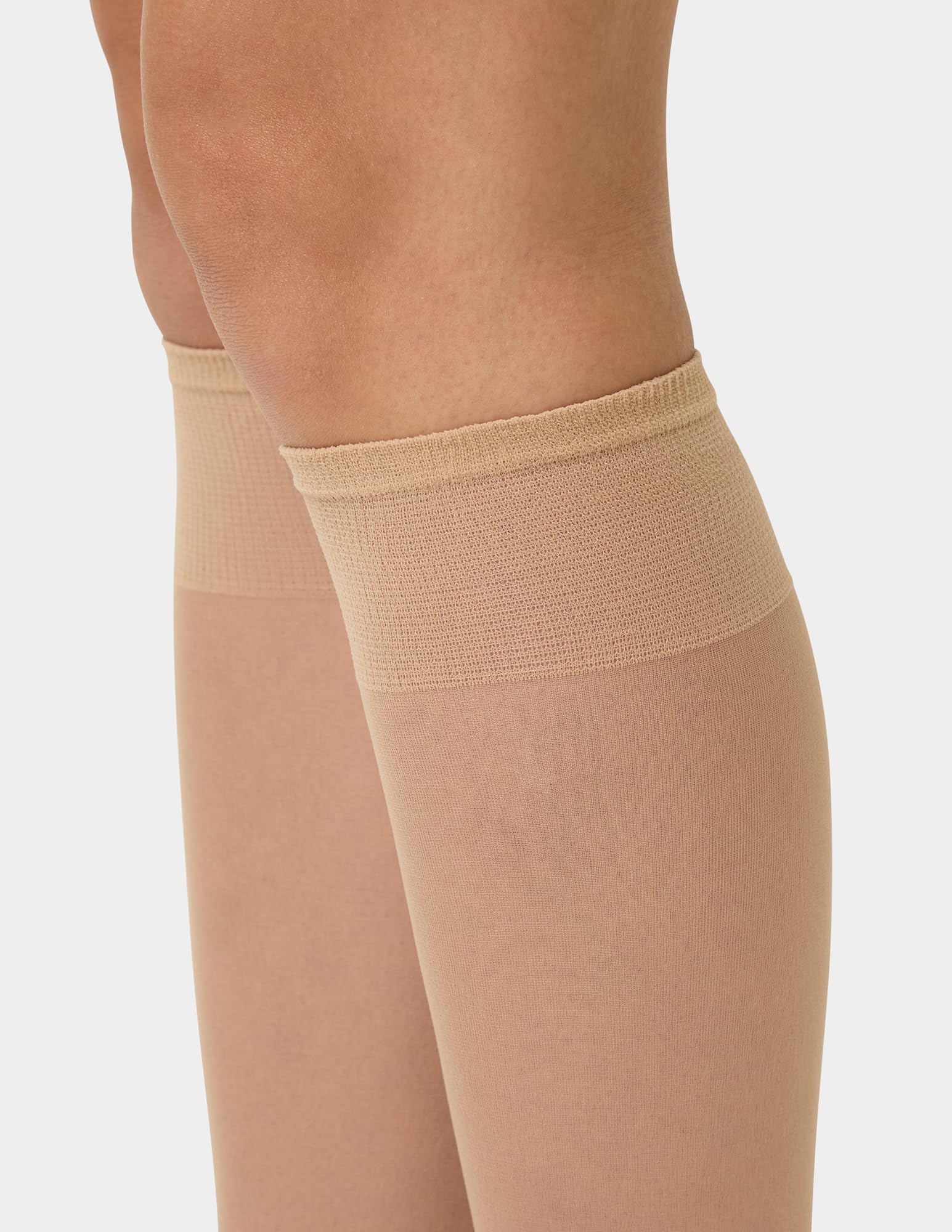No nonsense Women's Sheer Knee High, Nylons for Women with Comfort Top, Nylon Trouser Stockings, Nude, 10 Pair Pack, Regular