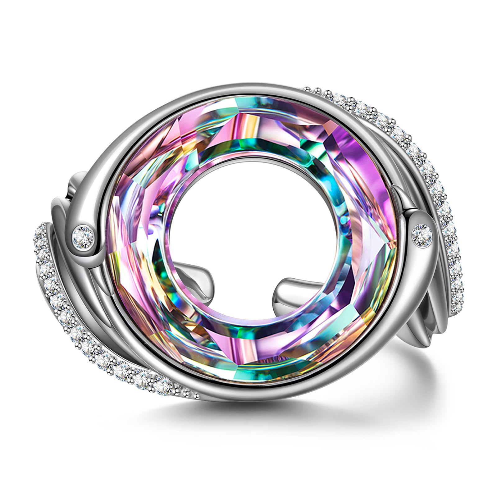 Kate Lynn Phoenix Rings for Women Adjustable Rings Crystal Jewelry, Birthday Gifts for Women Christmas Mothers Day Gifts for Mom Grandma Wife, Rise from the Ashes Jewelry