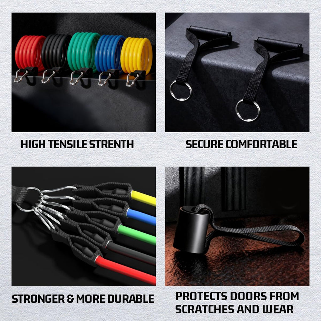 VEICK Resistance Bands, Exercise Bands, Workout Bands, Resistance Bands for Working Out with Handles for Men and Women, Exercising Bands for Fitness Weights Work Out at Home