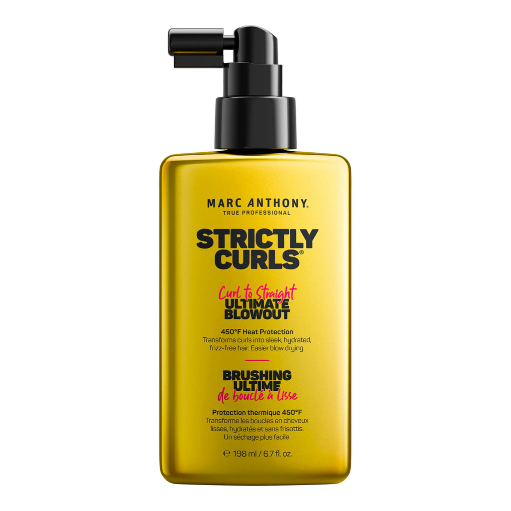 Marc Anthony Strictly Curls Ultimate Blowout Hair Spray for Curly & Coily Hair - Lightweight Anti-Frizz Heat Protectant Blowout Spray Smooths Hair & Adds Natural Shine