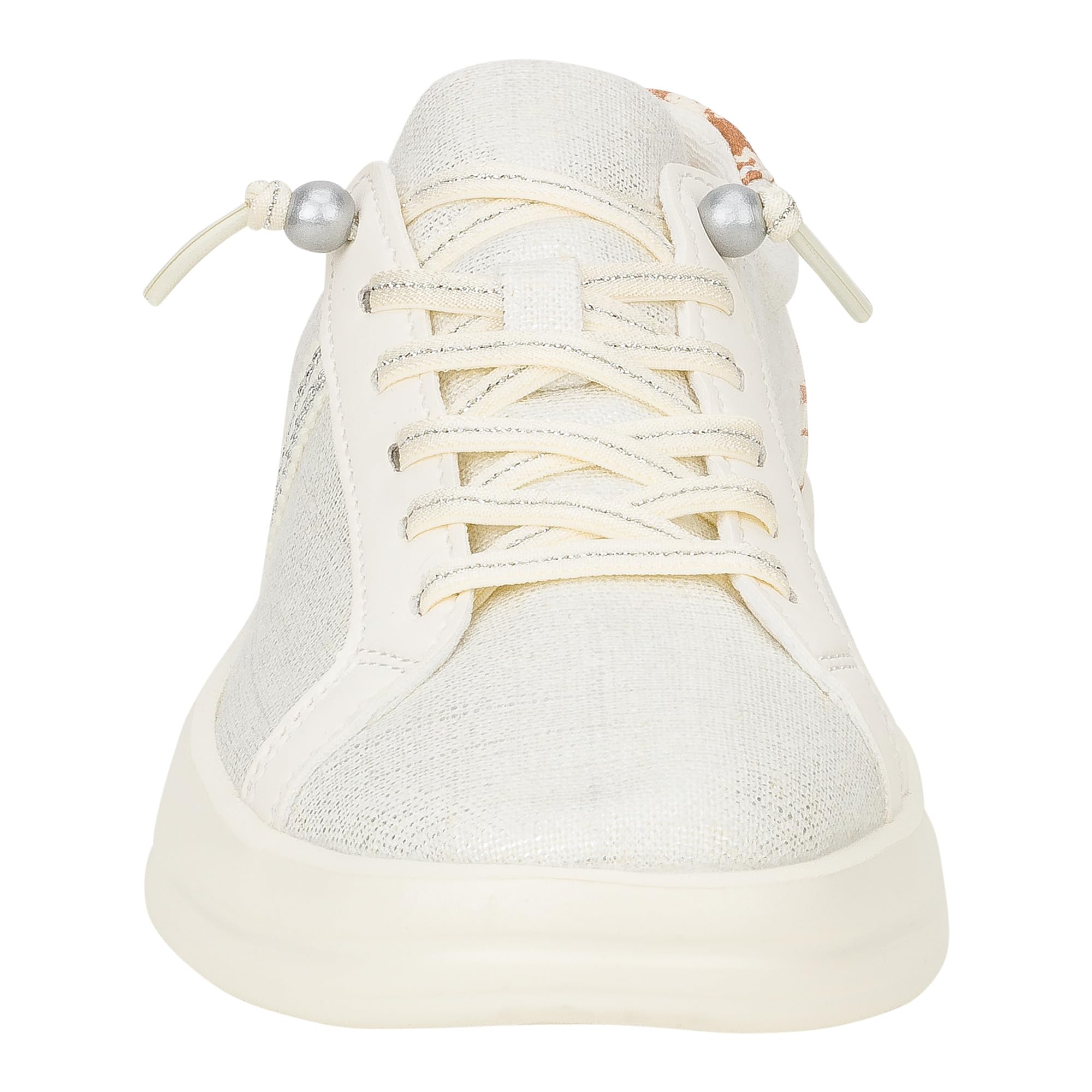 HEYDUDE Karina Metallic Animal Egret Size 5, Women's Shoes, Women's Casual Sneakers, Comfortable & Light-Weight