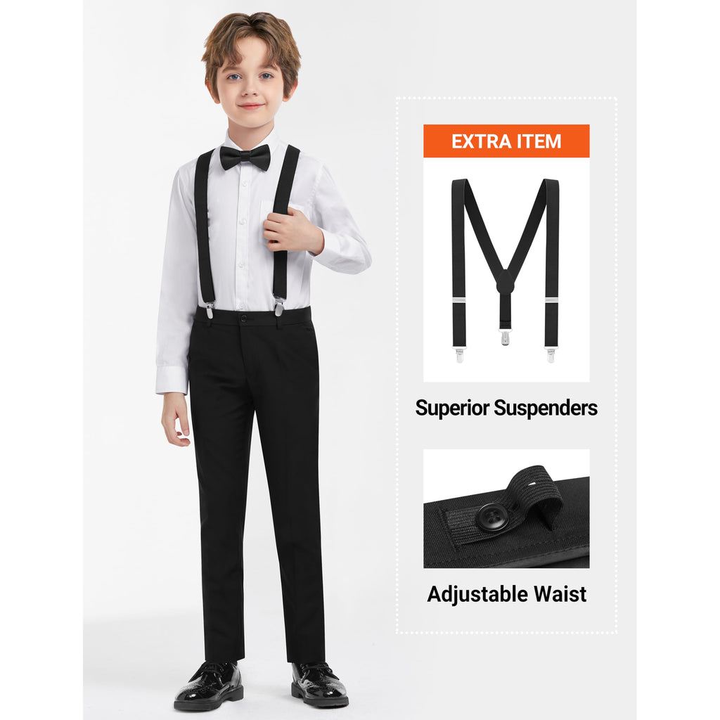 AmazingSea Boys Suit Black Slim Fit Formal Boys Suits Set Kids Suit Toddlers Youth Teen Boys Tuxedos Suit Size 8