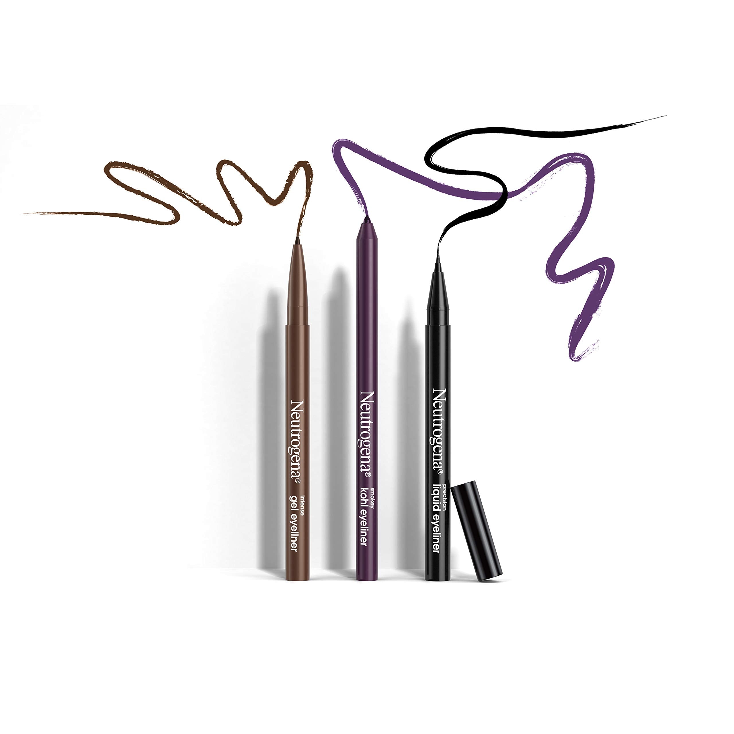 Neutrogena Intense Gel Eyeliner, Eye Makeup with Antioxidant Vitamin E, Bold Precision Eyeliner, Smudge- and Water-Resistant, Jet Black, 0.004 oz