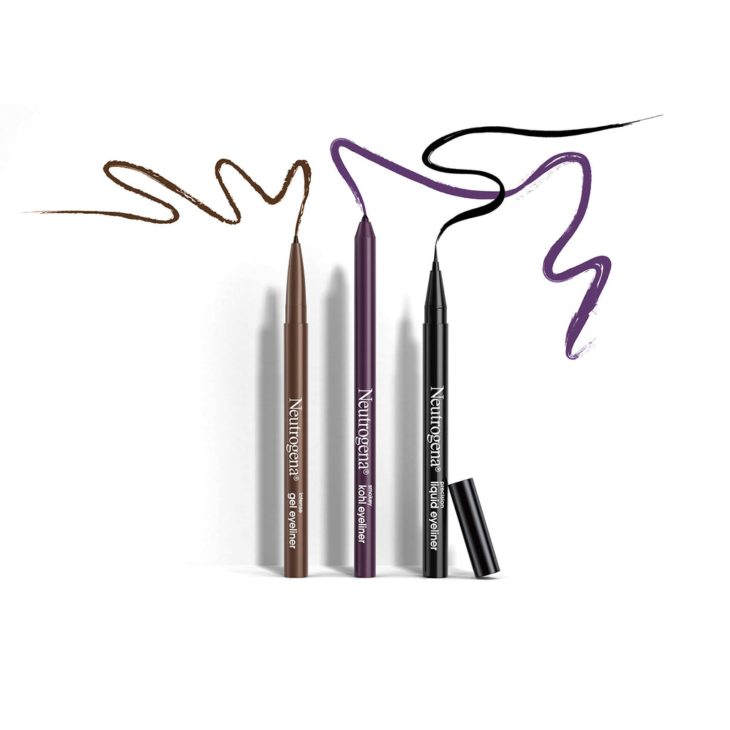 Neutrogena Smokey Kohl Eyeliner with Antioxidant Vitamin E, Water-Resistant & Smooth-Gliding Eyeliner Makeup, Dark Brown, 0.014 oz