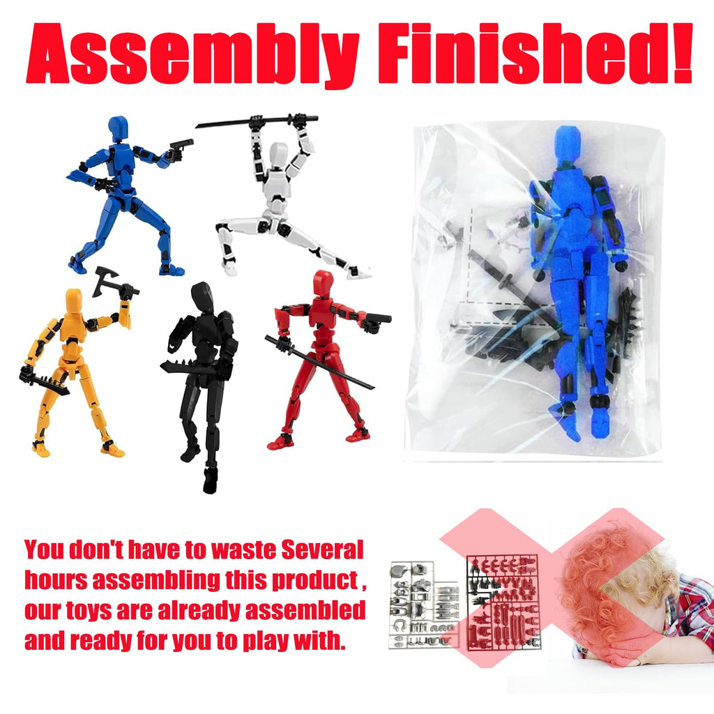 Dumwick Assembly Completed Titan 13 Action Figure Set,Titan 13 Robot Action Figures 3D Printed Multi Jointed Movable,Nova 13 Action Figure,Decorations for Action Figures (9pcs,Assembly Completed)