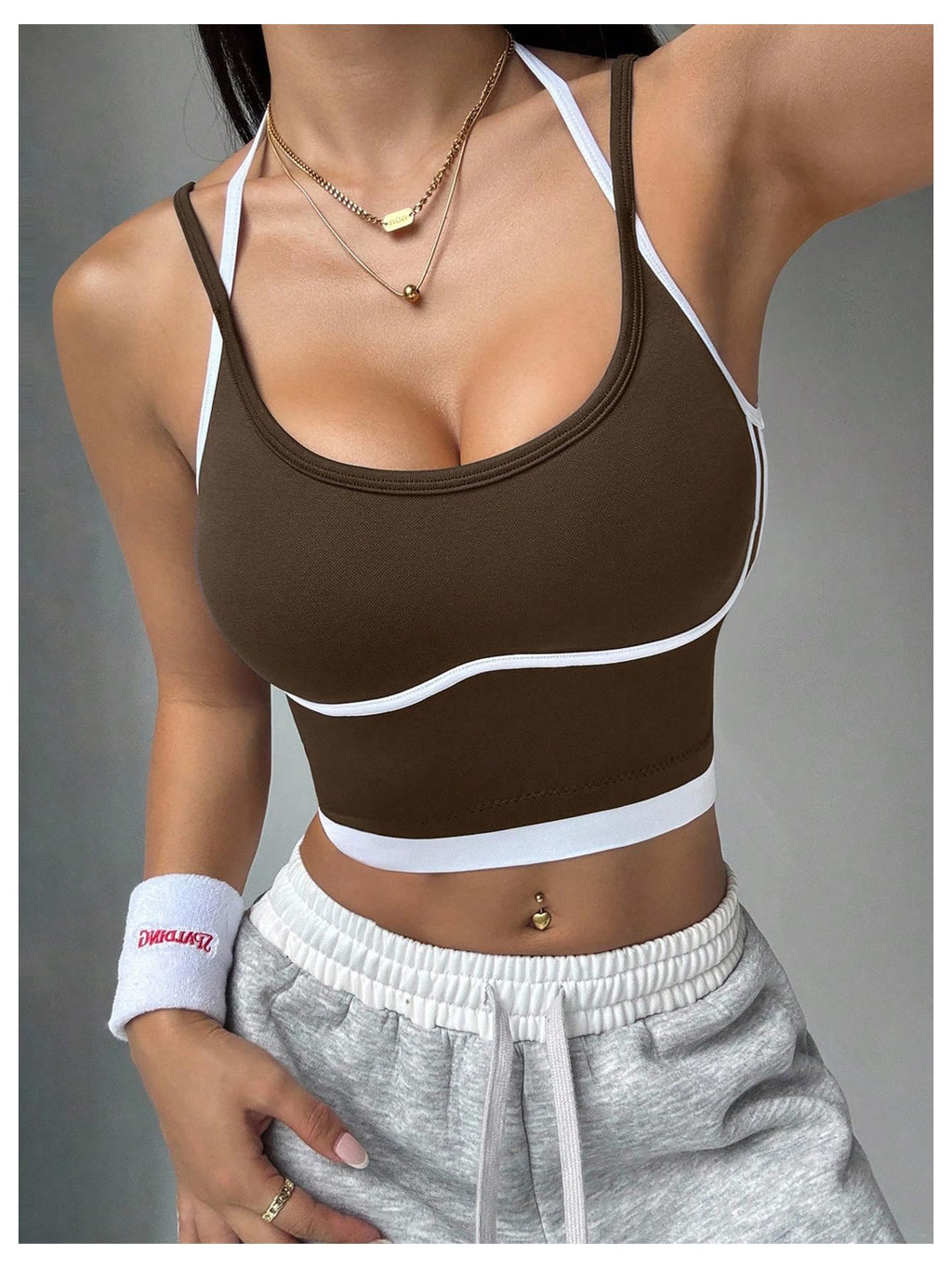 SweatyRocks Women's Workout Athletic Tops Yoga Running Gym Crop Shirts