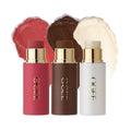 Ogee Face Stick Crystal Collection Trio - Contour Stick Makeup Collection - Certified Organic Contour Palette - Includes Bronzer Stick, Blush Stick & Highlighter Stick