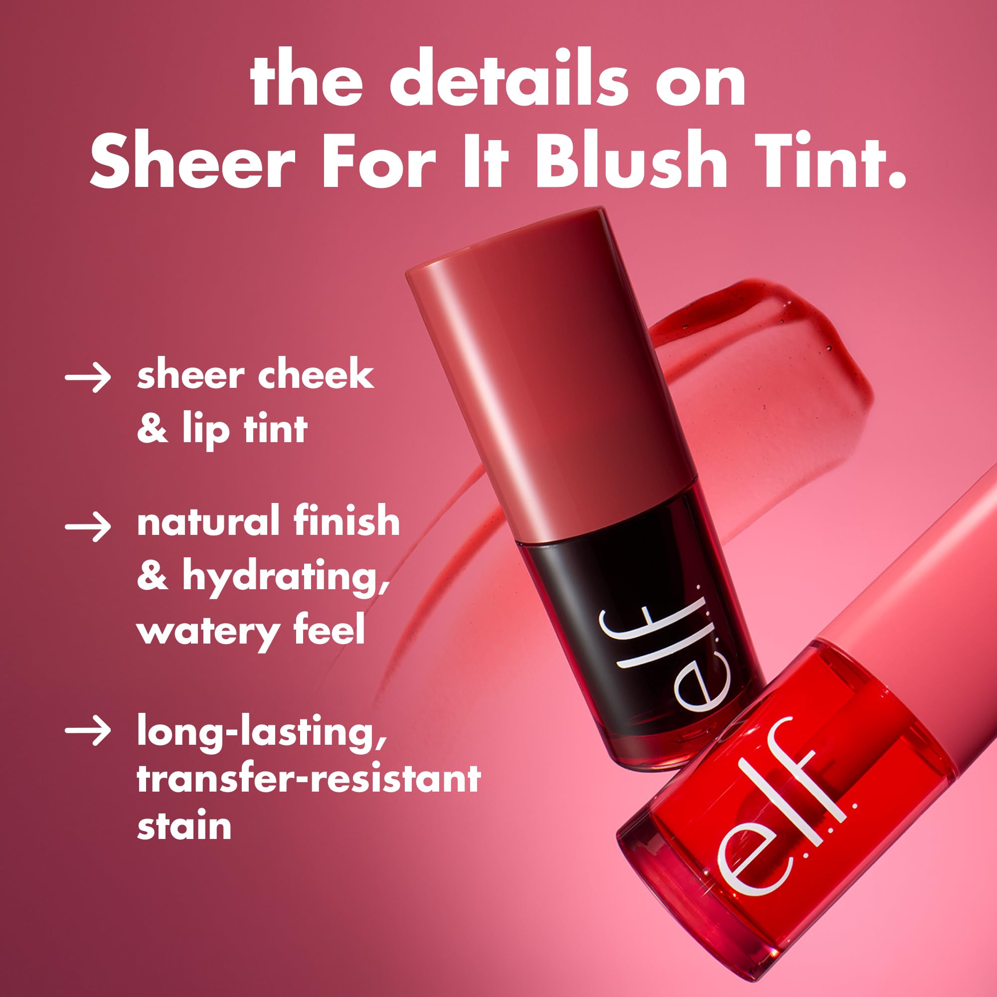 e.l.f. Sheer For It Blush Tint, Multi-Use, Long-Lasting Lip & Cheek Makeup, Creates A Natural Flush Finish, Vegan & Cruelty-Free, Cherry Cola