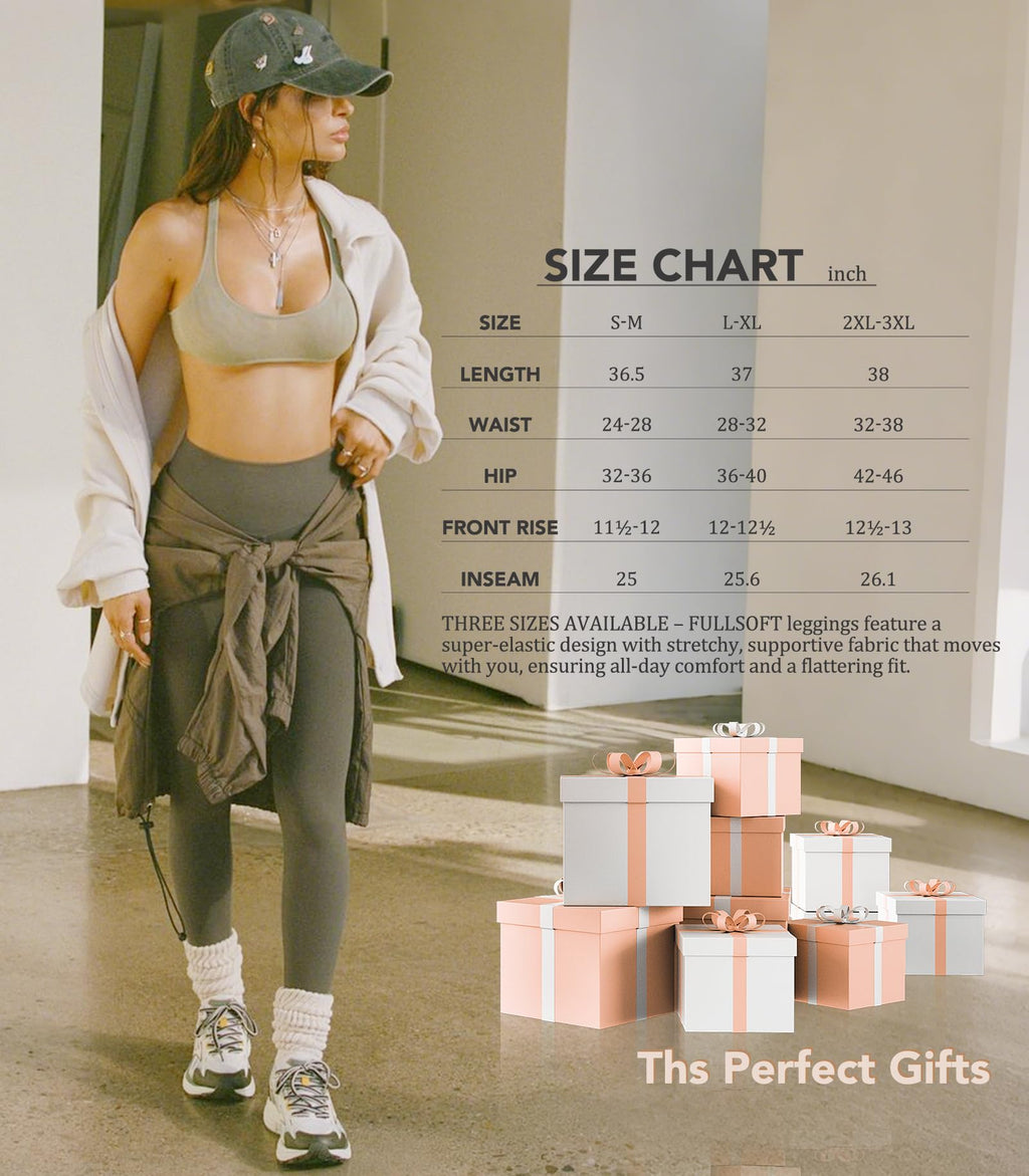 FULLSOFT 3 Pack Leggings for Women Workout High Waisted Tummy Comtrol Yoga Running Hiking Pants Womens Fall Clothes Today Deals Prime Halloween(Black, Dark Grey, Burgundy,2XL-3XL)