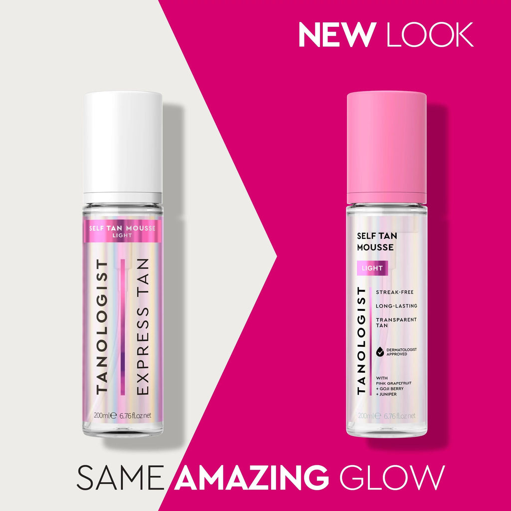 Tanologist Self Tan Mousse- Light, Fast-Developing, Transfer-Proof Clear Self Tanner for Face & Body, Smells Great, Lasts 7 Days, Natural Not Orange, Vegan Formula, 6.76 fl oz