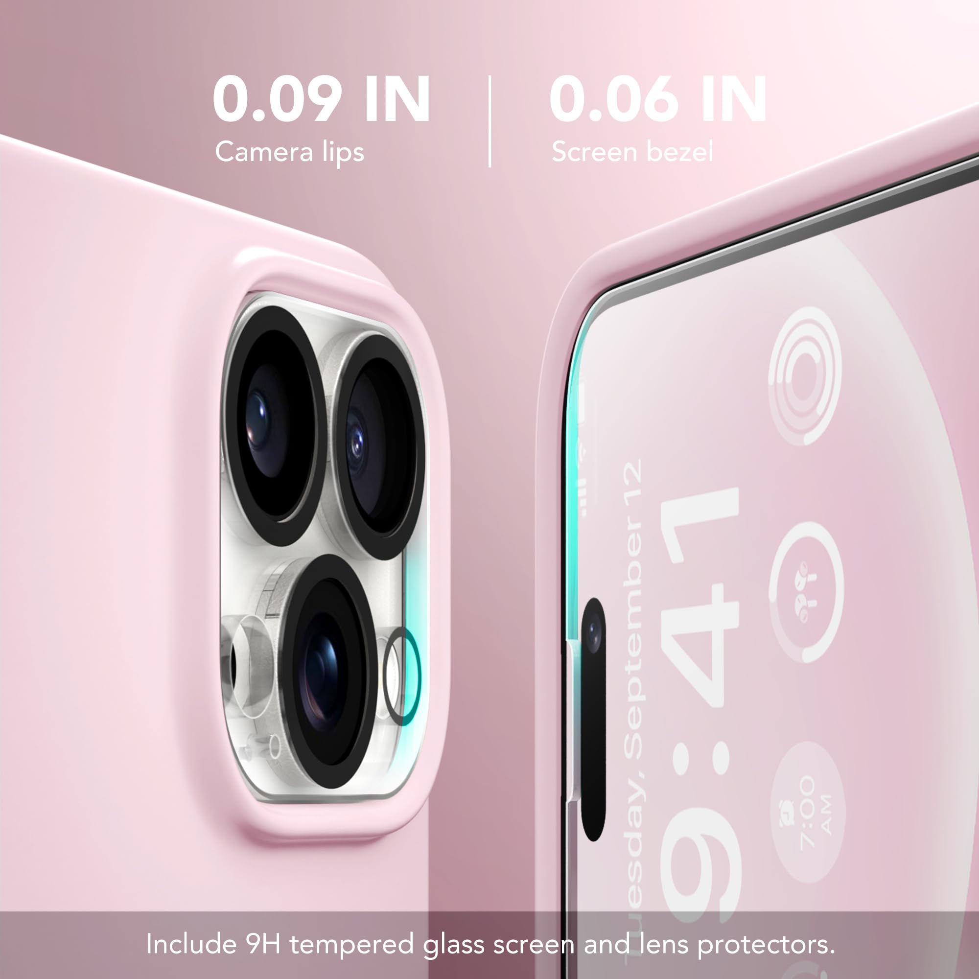 GONEZ for iPhone 15 Pro Max Case Silicone, Compatible with Magsafe, Camera Protector + Screen Protector, Soft Anti-Scratch Microfiber Lining, Liquid Silicone Shockproof Phone Cover, Chalk Pink