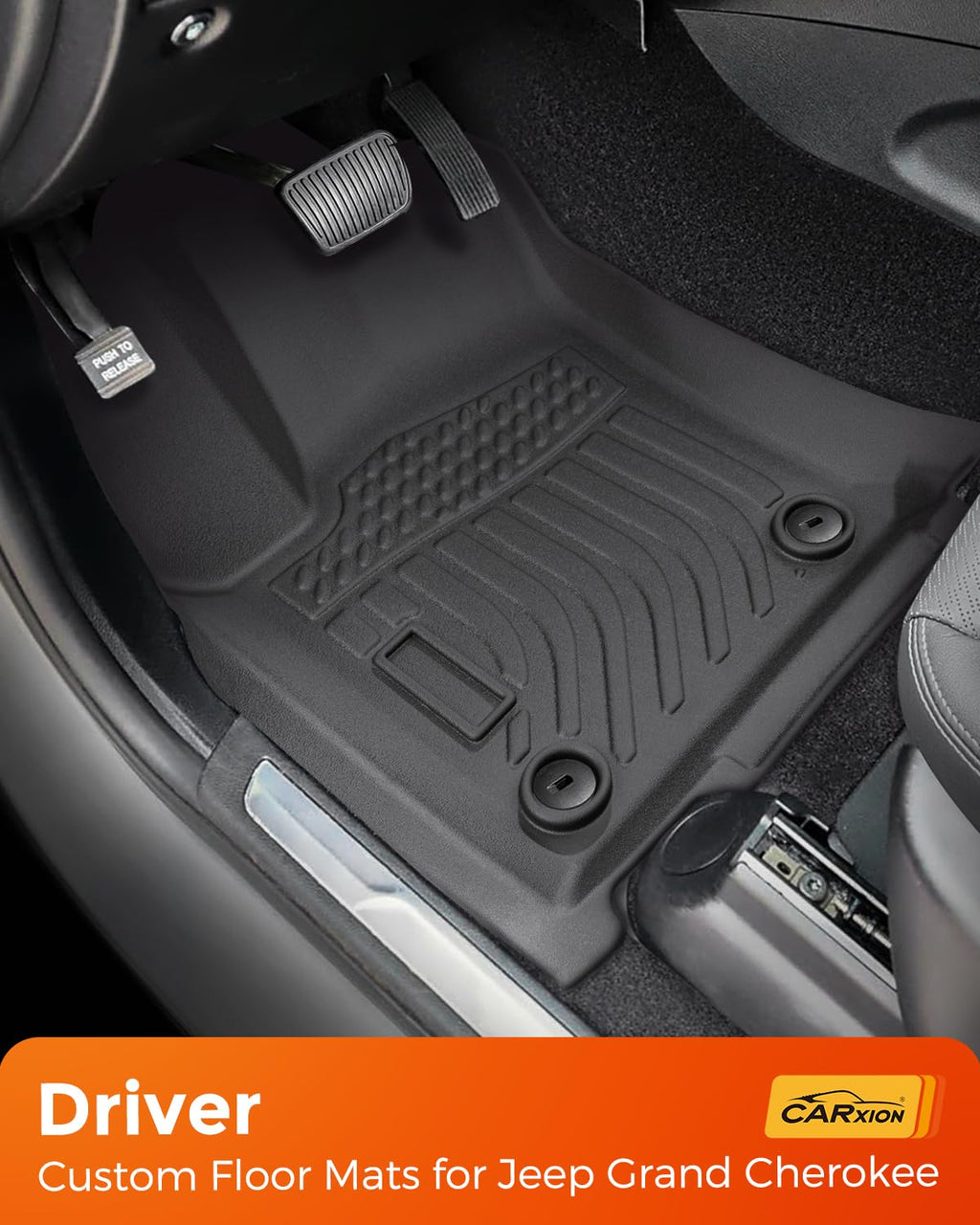 Floor Mats for Jeep Grand Cherokee: 2011-2021 (Not for L) Cargo Trunk Liner, Car Accessories All Weather Rubber Custom Fit for Grand Cherokee 2021 2020 2019 2018 2017 2016-2011 SUV 5-Seat Models Black