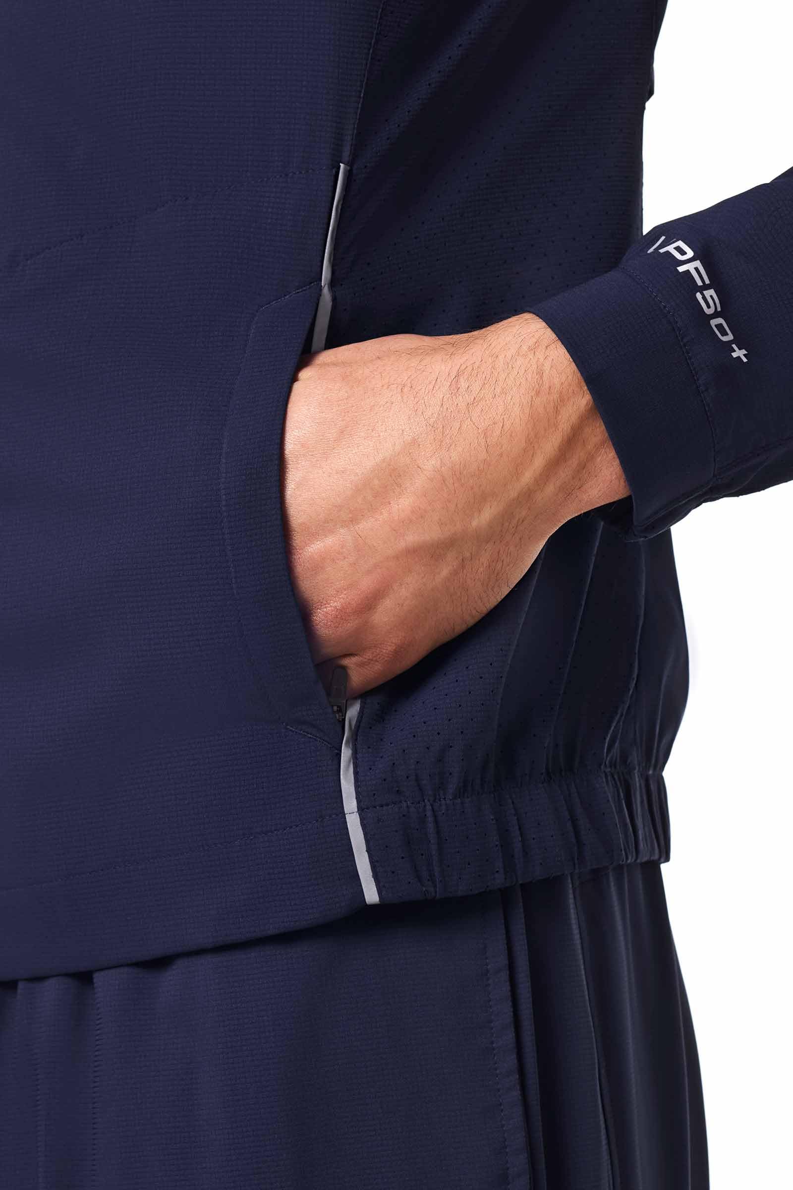 Coolibar Men's Sport Jacket - UPF 50+ Sun Protection - Outpace in Navy