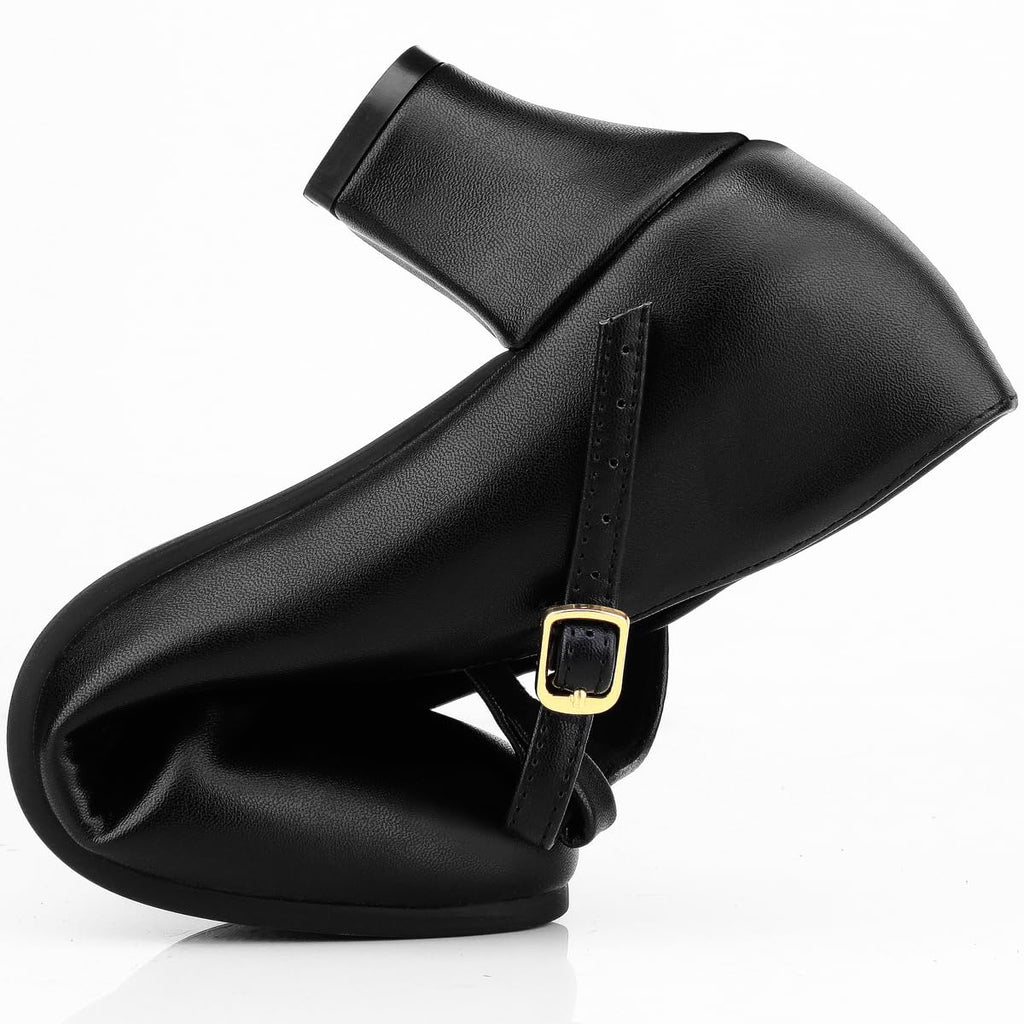 Bokimd Women's Character Shoes Non-Slip Latin Salsa Ballroom Dance Heels T-Strap Wedding Pumps (10.5 / Black)