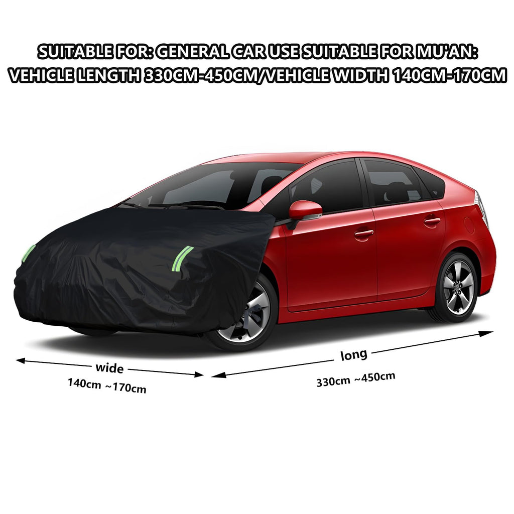 Federedevo Universal Car Engine Cover for SUV/Jeep (L:138-181in x 63-71in), Car Hood Cover with Reflective Straps, Elastic Band & Hook
