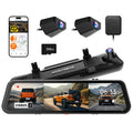 WOLFBOX G900 Tripro Bumper Version 3 Channel 4K Mirror Dash Cam, 8MP STARVIS 2 IMX678 Night Vision, 4K+2.5K+1080P Front and Rear Bumper Dash Cam, 5.8GHz WiFi, Voice Control, Includes 256GB Card & GPS
