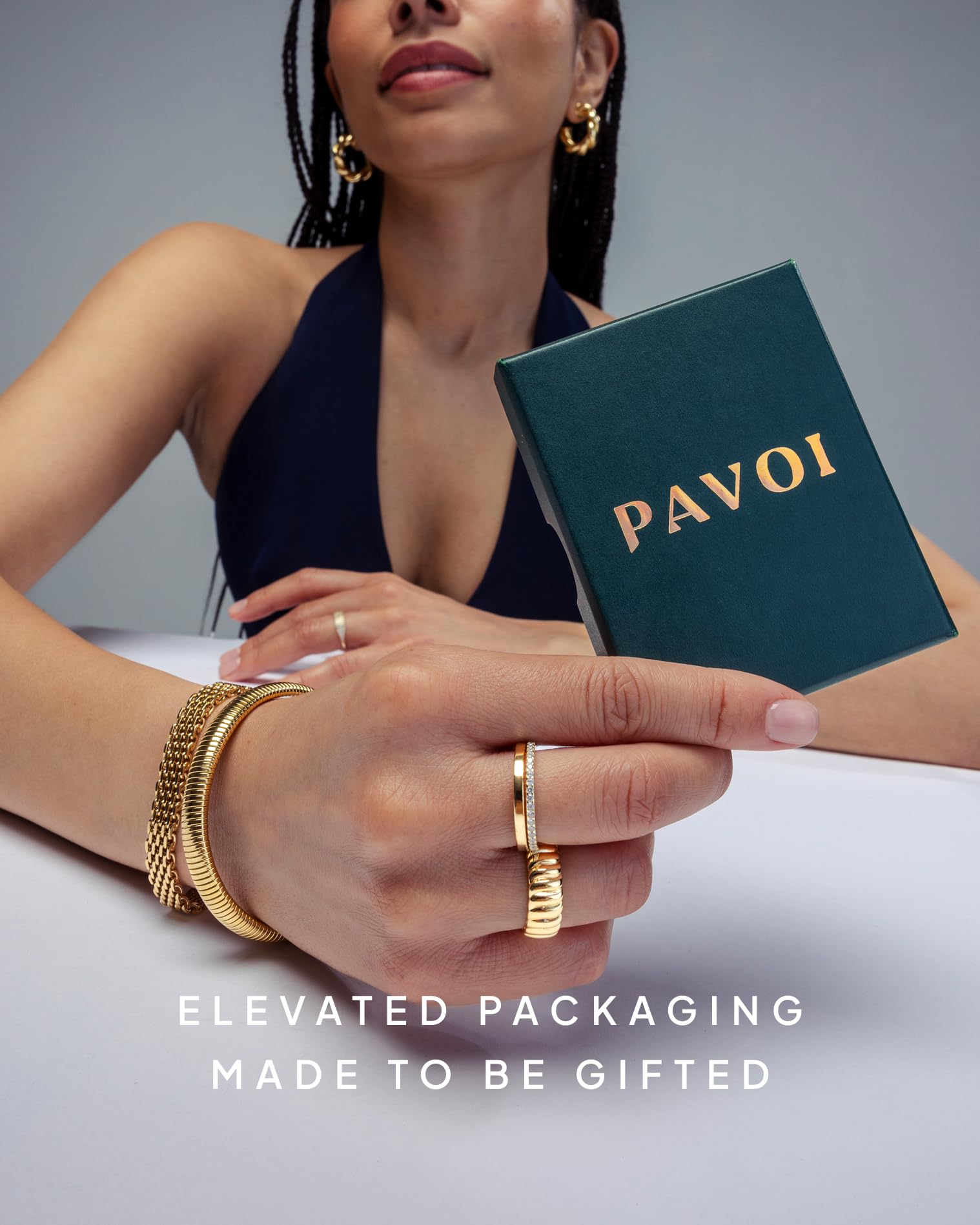 PAVOI 14K Rose Gold Plated Tennis Bracelets for Women - 3mm Cubic Zirconia Classic Gold Tennis Bracelets for Women and Men - Trendy CZ Jewelry Gifts - Size 7 Inches