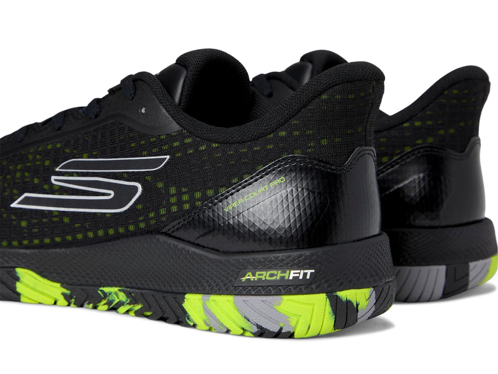 Skechers Women's Viper Court Pro Pickleball Sneaker, Black, 8