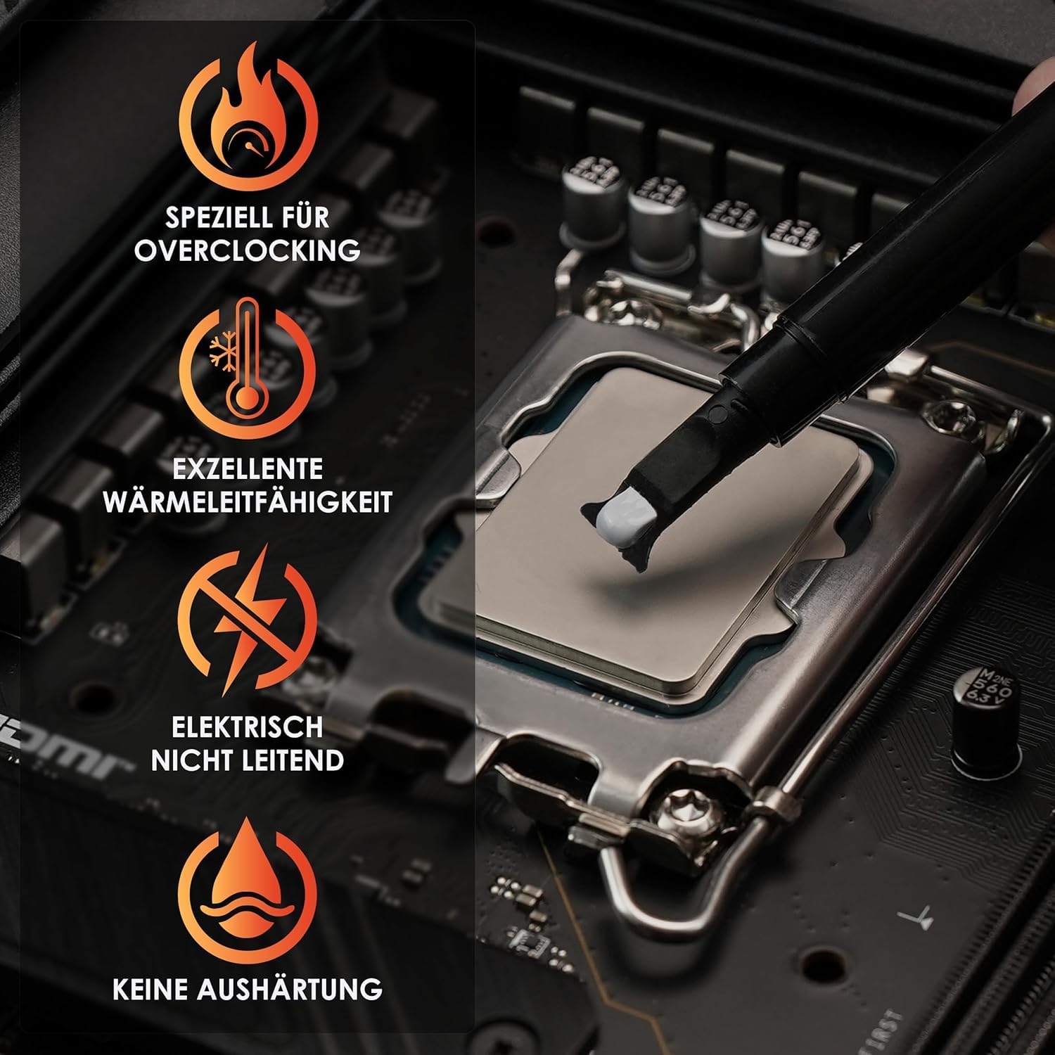 Thermal Grizzly Kryonaut - 1 Gram - Extremely High Performance Thermal Paste + 12 Cleaning Wipes 6 Wet & 6 Dry - for Demanding Applications and Overclocking CPU/GPU/PS4/PS5/Xbox