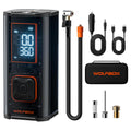 WOLFBOX 150PSI Heavy Duty Tire Inflator Portable Air Compressor,Double- cylinder 45LPM Fast Air Pump for Car Tires,3.5'' LED Display,20'' Hose,Air Compressor for Car,Pickup Truck,Bike