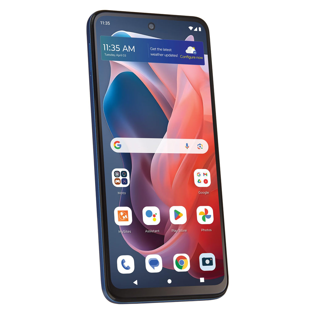Verizon Prepaid Motorola moto g Play 2024, 64GB, Sapphire Blue - Prepaid Smartphone, 6.5" 90Hz HD+ Display, 50MP Camera System, Long-Lasting 5000mAh Battery - Locked - NOT COMPATIBLE WITH VZ POST PAID