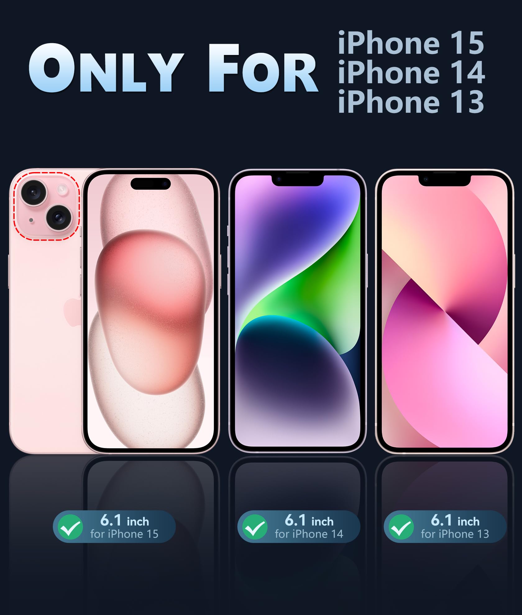 FNTCASE for iPhone 15 Case: for iPhone 14 Case & iPhone 13 Case [Compatible with Magsafe] Translucent Matte Magnetic Phone Cover - Military Grade Drop Protection Shockproof Protective Cases - Pink