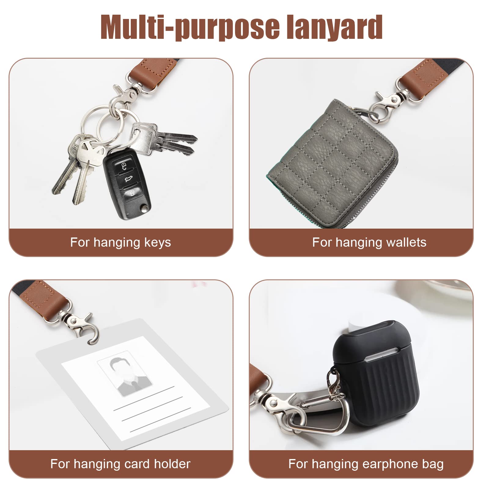 XCHIN Lanyard, Lanyards for Keys, Black Keychain Long Lanyard for Women Men, Cute Neck Lanyard for ID Badges Wallet