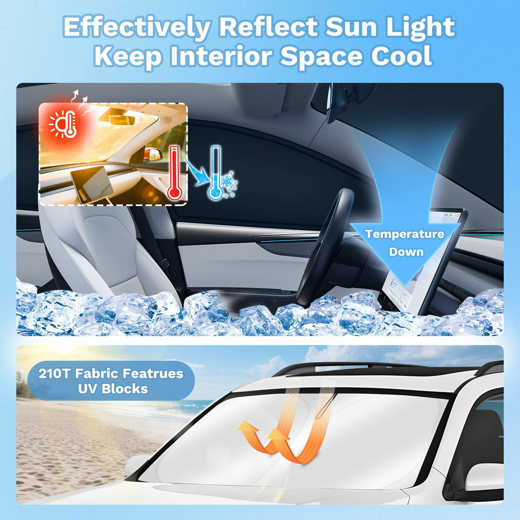 KUST Car Window Shades for Ford Escape 2020-2025 2026 Windshield Sun Shade Side Window Cover UV Block Privacy Protection Accessories for Camping Blackout Rear Back Full Set 8PCS