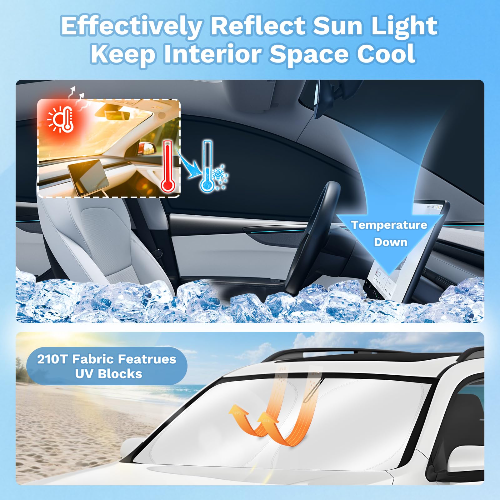 KUST Car Window Shades for Ford Escape 2020-2025 2026 Windshield Sun Shade Side Window Cover UV Block Privacy Protection Accessories for Camping Blackout Rear Back Full Set 8PCS
