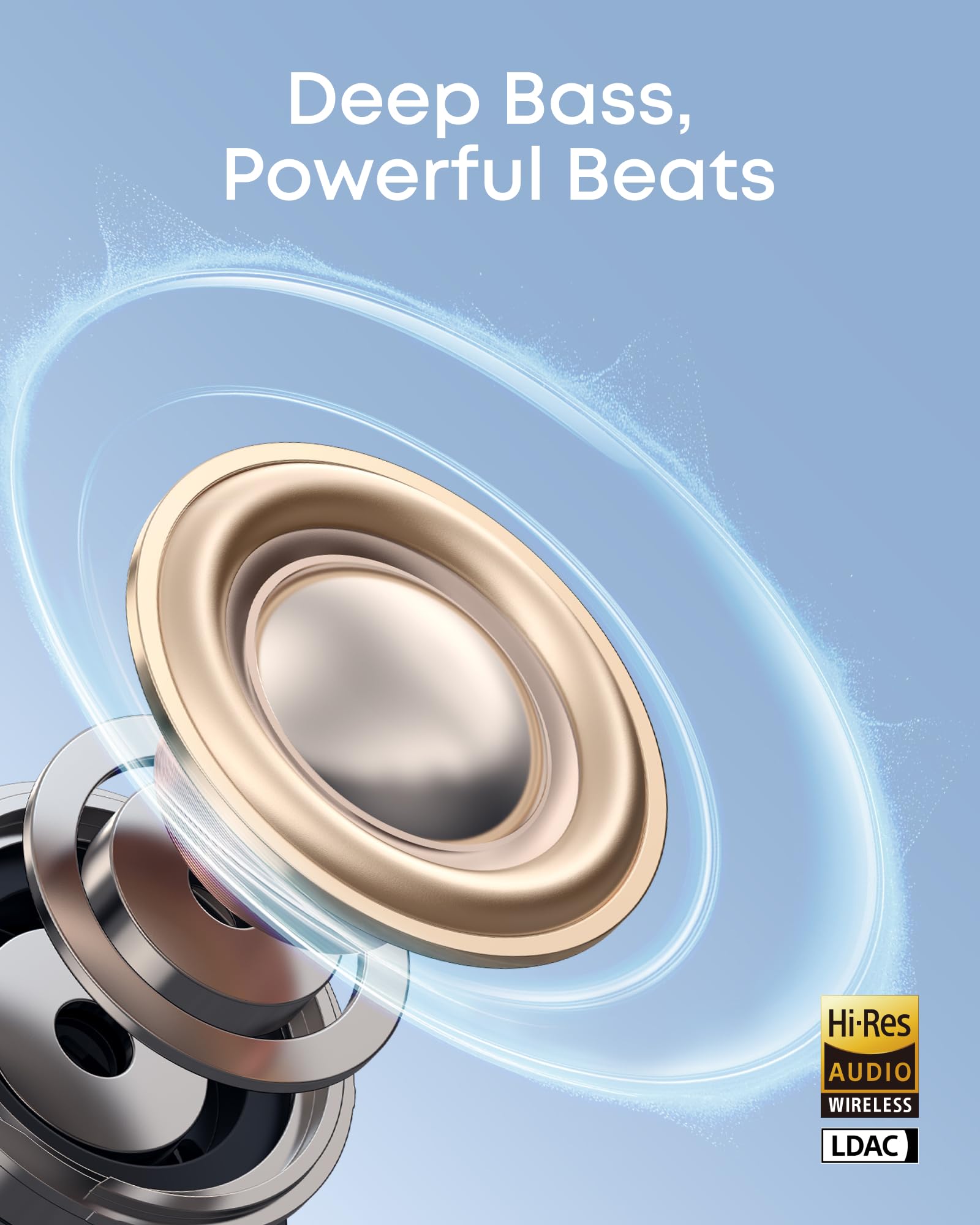 Soundcore C50i Open Ear Earbuds, Clip-On Headphones Over Ear for Running Workout, 12mm Drivers Powerful Bass, 28H Playtime IP55 Waterproof, Bluetooth 6.0 Hi-Res, FlexiClip Design by Anker
