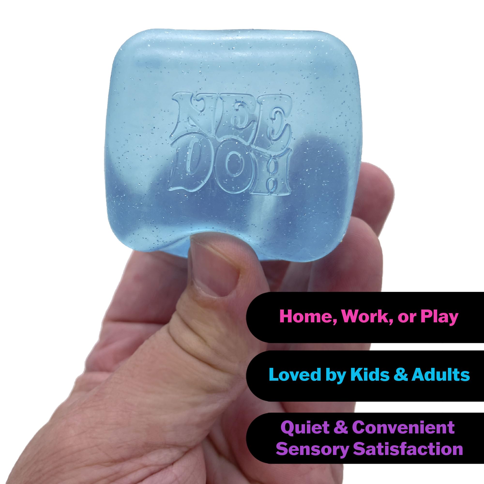 Schylling NeeDoh Nice Cube -Sensory Squeeze Toy with Super Solid Squish - 2.25" Cube