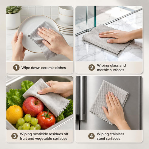 10Pcs Cloths, Wire Mesh Cleaning Cloth,Multipurpose Silver Mesh Dishcloth,Reusable Non Scratch Wire Dishcloth for Kitchen Dishes, Sinkss