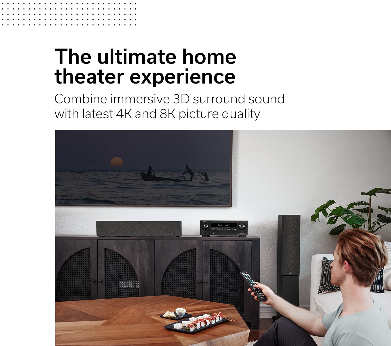 Denon AVR-X1700H 7.2 Channel AV Receiver - 80W/Channel, Advanced 8K HDMI Video w/eARC, Dolby Atmos, DTS:X, Built-in HEOS, Amazon Alexa Voice Control