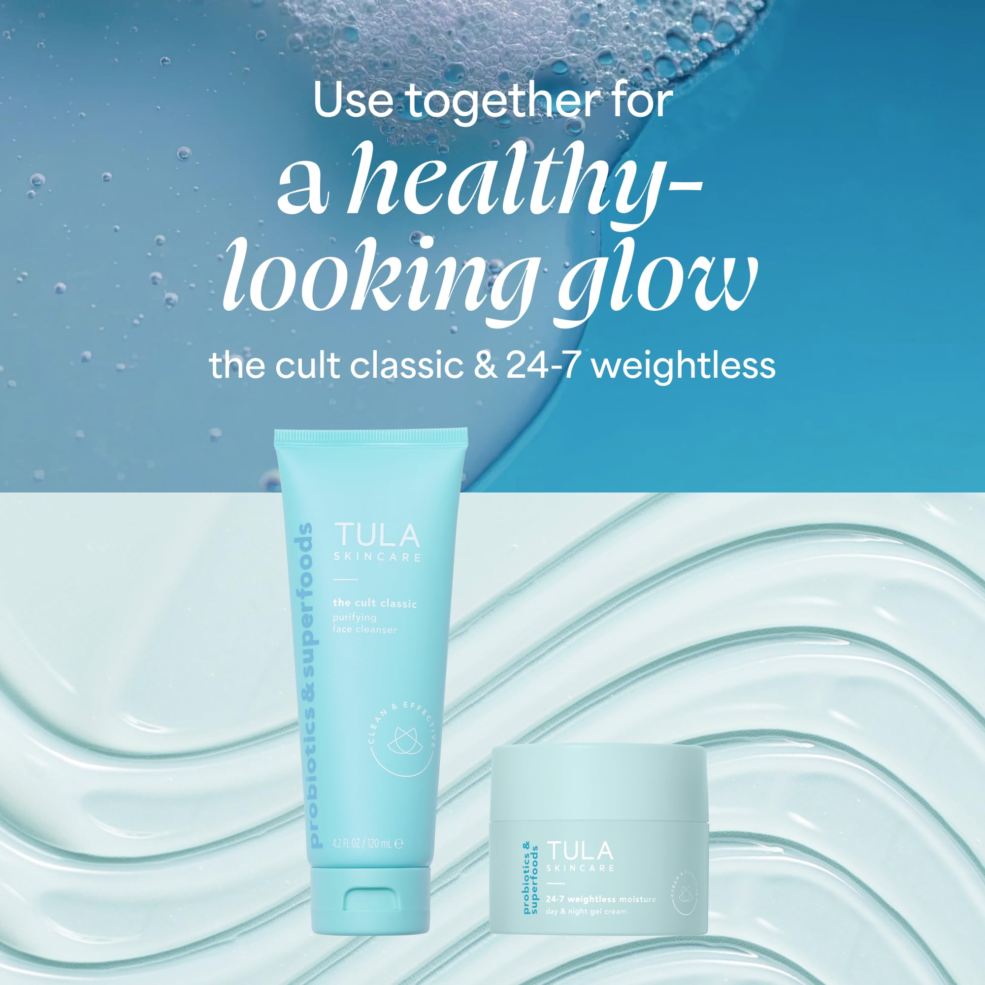 TULA Skin Care 24-7 Weightless Moisture Hydrating Day & Night Cream - Supersize, Anti-Aging Lightweight Gel Cream Moisturizer for Face, Contains Watermelon & Blueberry Extract, 3.4 oz.