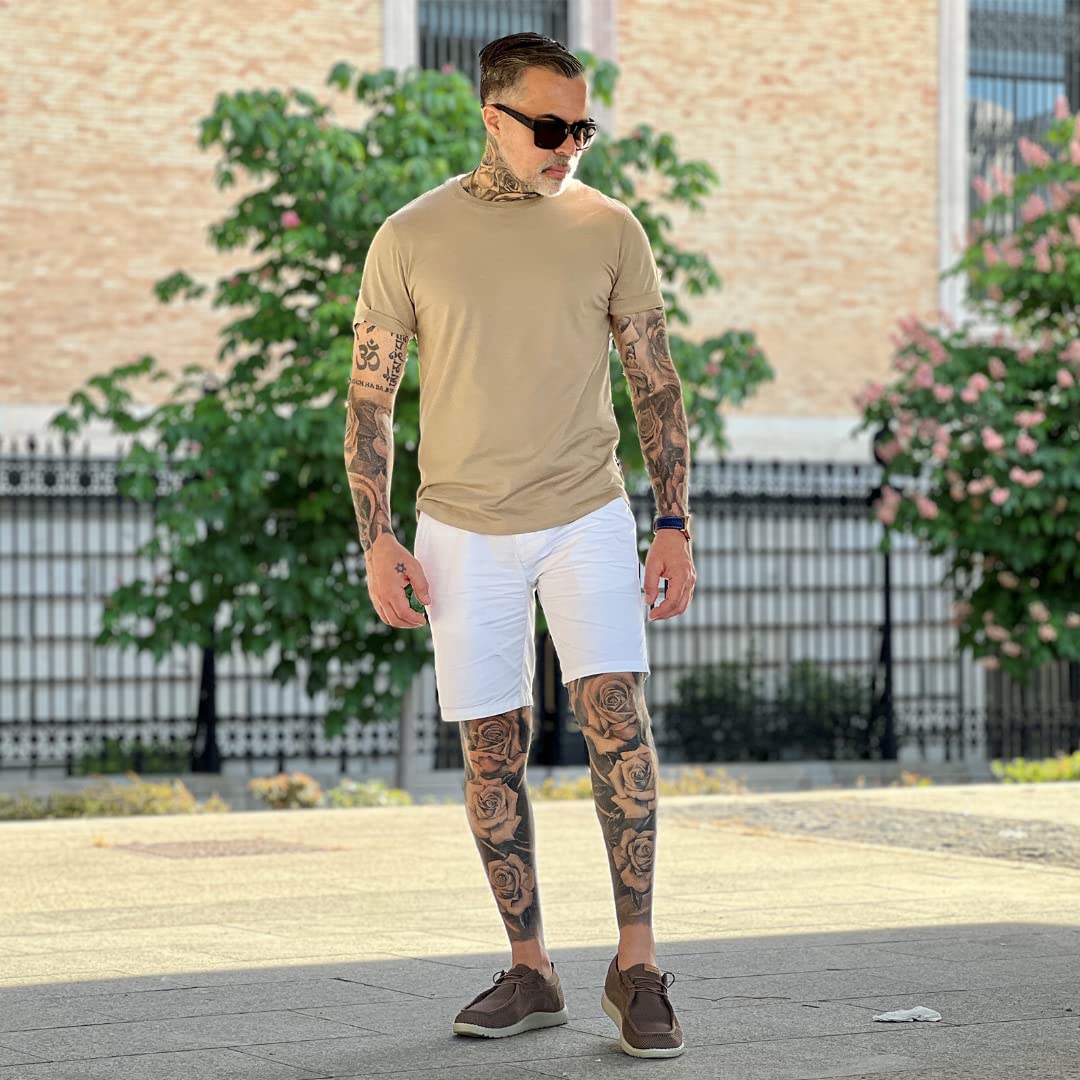 ITAZERO Extra Wide Shoes for Men 6E Comfortable Lightweight Orthopedic Loafers with Arch Support for Swollen Feet Big and Tall Shoes(Khaki 11)