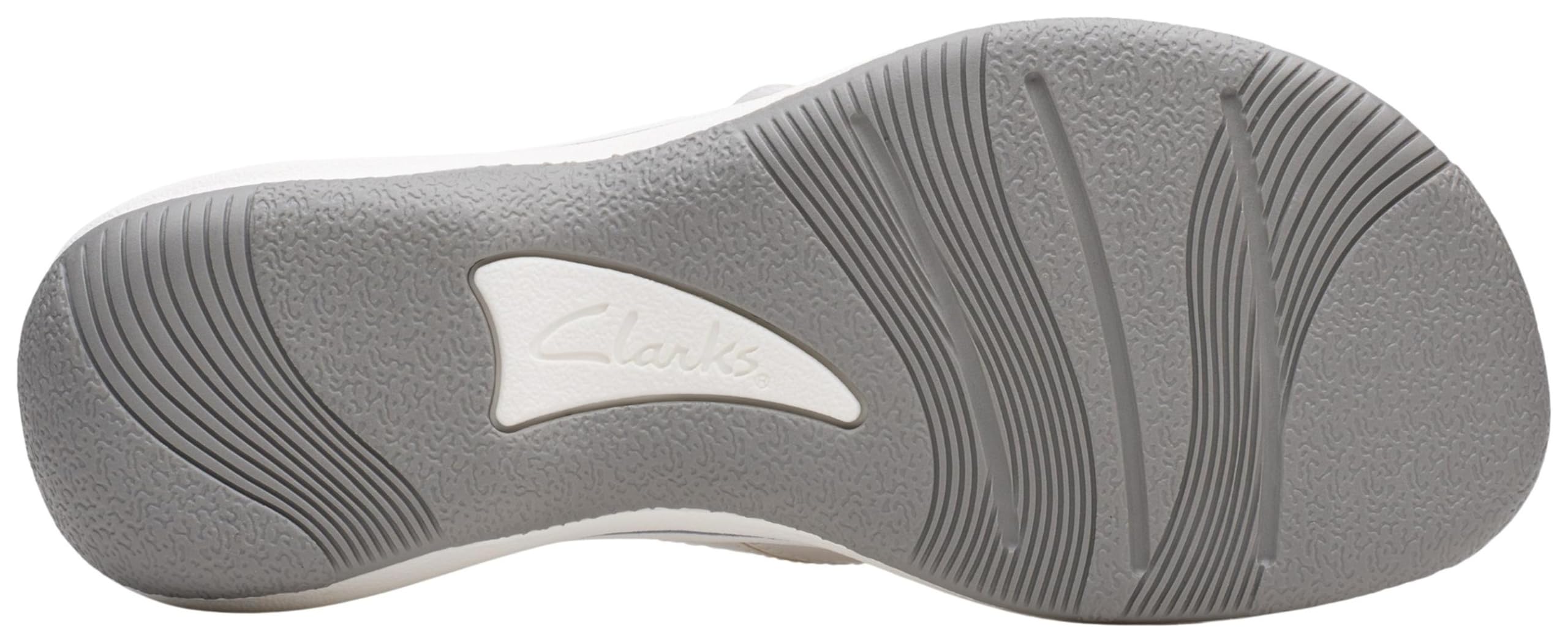 Clarks Women's Breeze Reyna CloudSteppers Flip-Flop, White Synthetic, 9