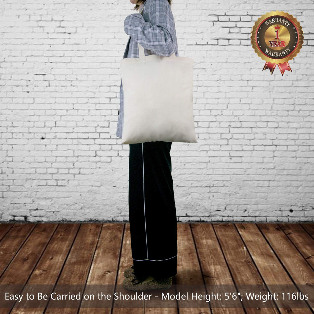 TOPDesign 5 | 12 | 24 | 48 | 192 Pack Economical Cotton Tote Bags, Lightweight Medium Reusable Grocery Shopping Cloth Bags, Suitable for DIY, Advertising, Promotion, Gift, Activity (5-Pack)