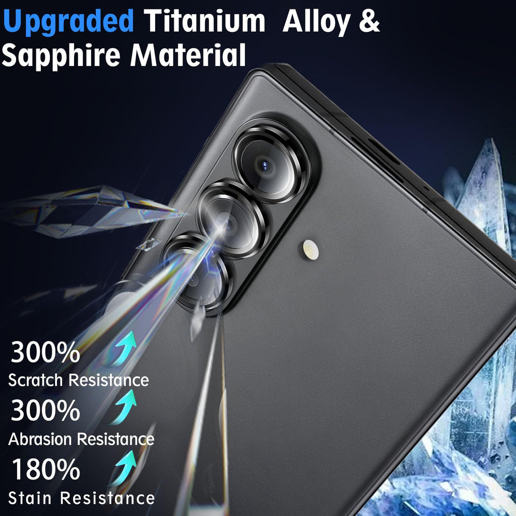 SiHPuoy Camera Lens Protector for Samsung Galaxy Z Fold 8 Ultra, Black