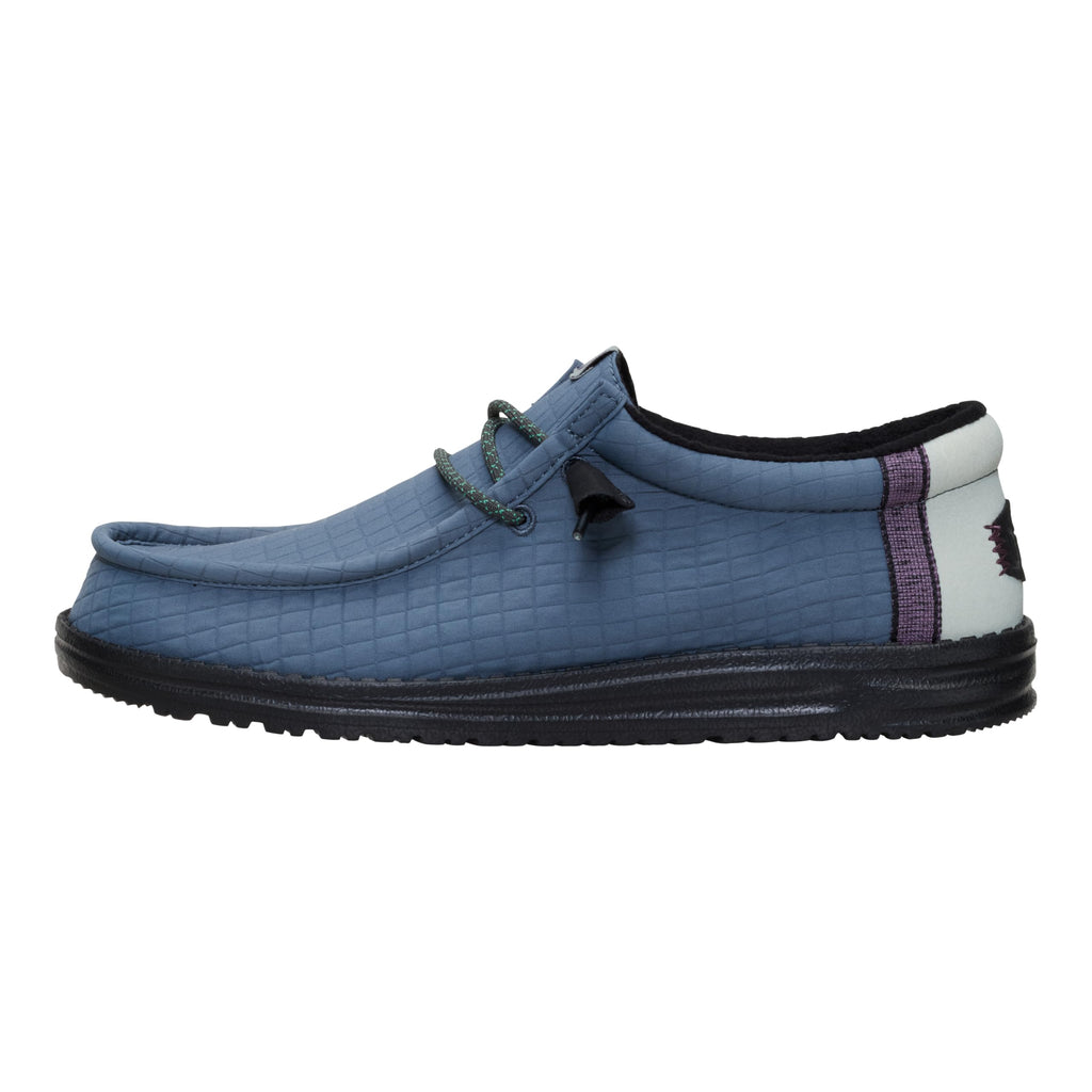 HEYDUDE Wally Quilted Stormy Blue/Multi 9, Men’s Shoes, Slip-on Loafers, Comfortable & Light-Weight