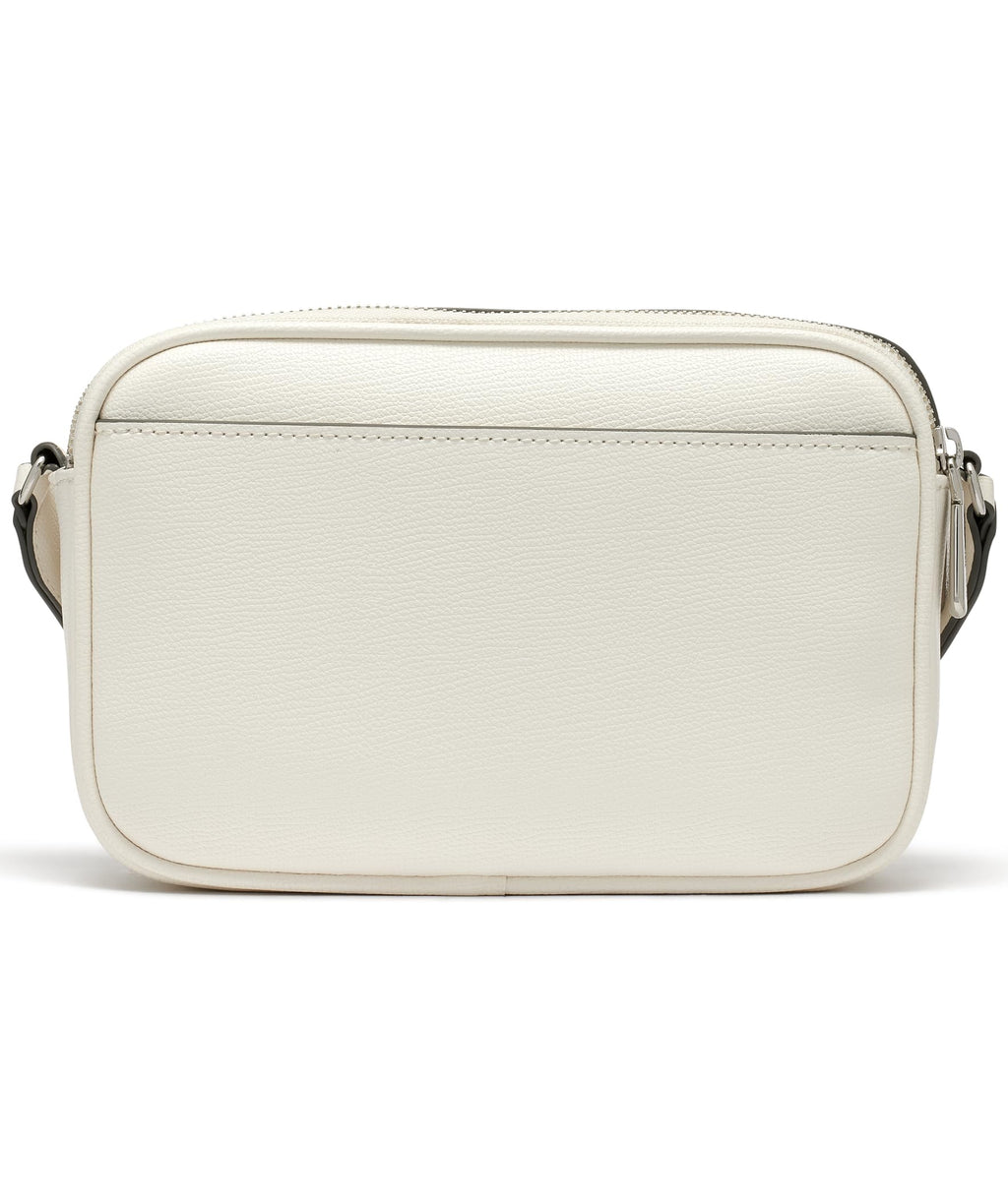 KARL LAGERFELD Women's Maybelle Solid Crossbody with Logo, Winter White/Combo, One Size