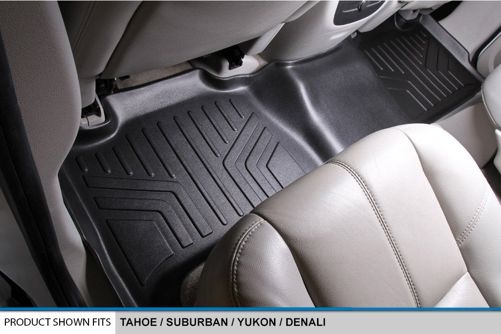 MAXLINER Custom Fit Floor Mats 3 Row Liner Set Compatible with 2007-2014 Chevrolet Suburban