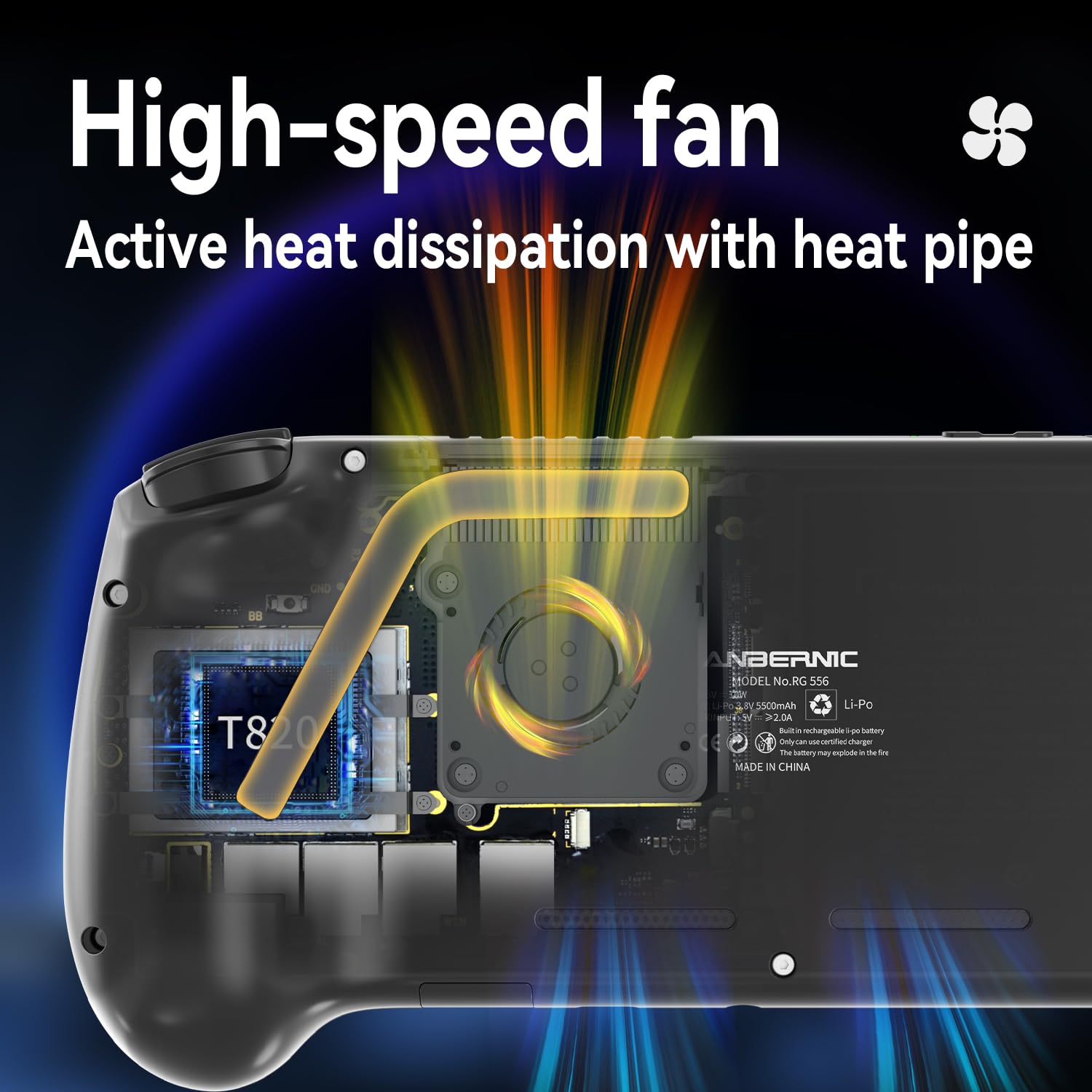 RG556 Retro Handheld Game Android 13,rg 556 Handheld Game with 5.48 inch Touch OLED Screen,RG556 Supports DP and WiFi Bluetooth has Hall Rocker Battery 5500mAh