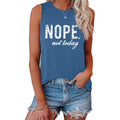 LOOKFACE Women's Sleeveless Tank Top Graphic Cute Tunic Heather Indigo Small