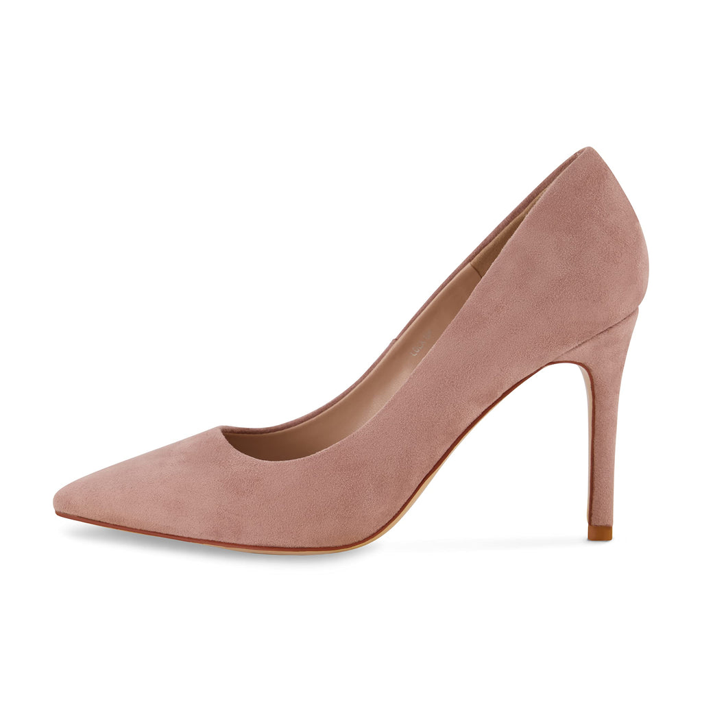CUSHIONAIRE Lola Dress Pump Heels for Women, Classic Pointed Toe High Heels with Soft Memory Foam and Durable Outsole, Blush 9